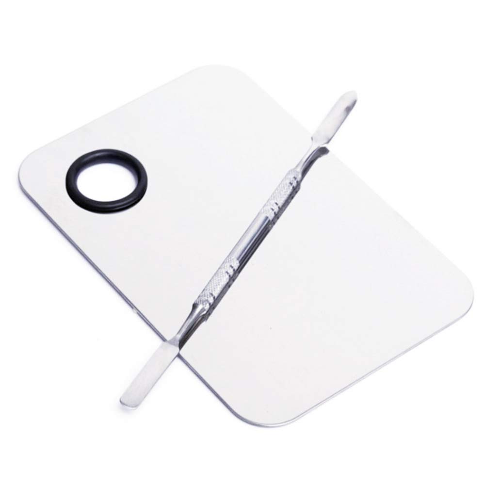 Косметическая цветовая палитра из нержавеющей стали, профессиональная косметическая цветовая палитра для смешивания, шпатель, инструмент для визажиста