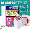 Одноразовые салфетки для чистки очков Без следов Быстросохнущие Защита от запотевания Салфетки для очков Удаление пыли Удаление масла