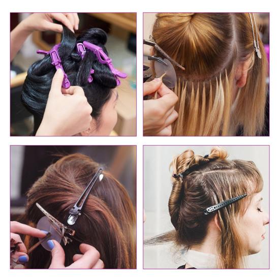 2 шт. зажим для укладки волос, профессиональный нескользящий гребень для пробора без следов, зажим для волос с клювом утки, домашний салон, женская стрижка волос