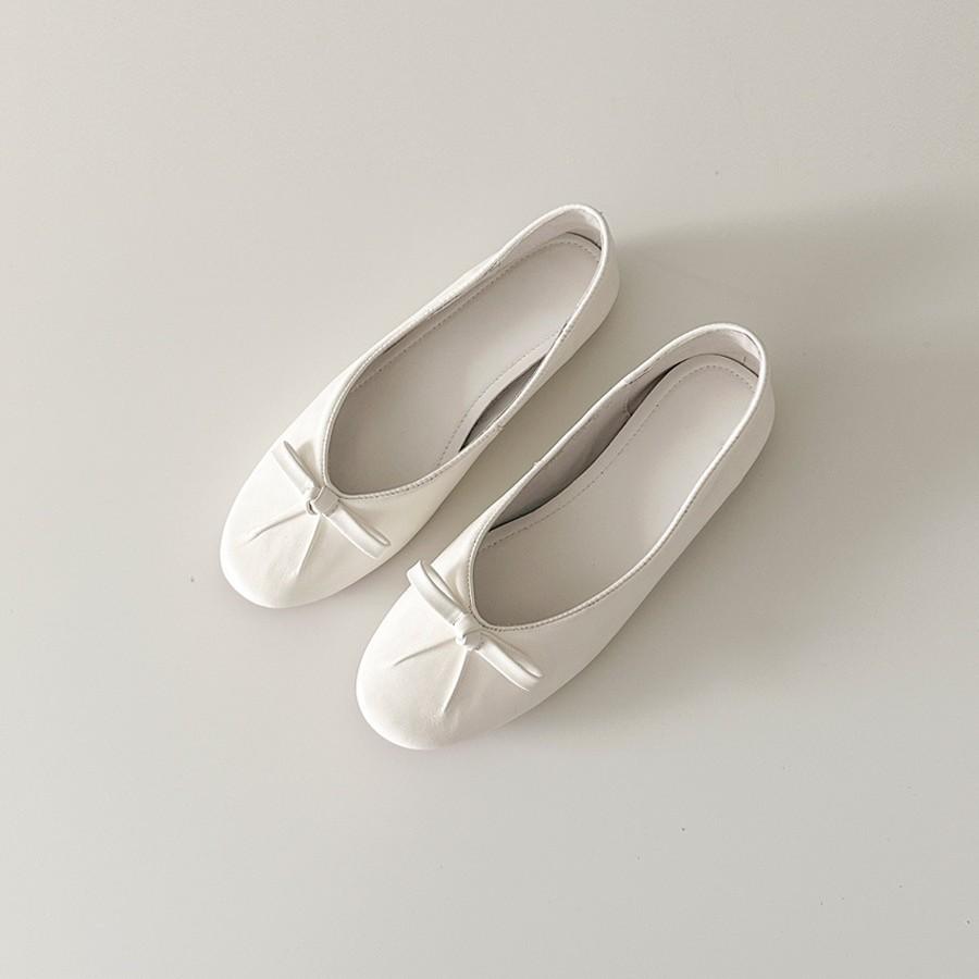 Версия из овчины~ балетки с круглым носком и французским бантом, женские туфли-лодочки с неглубоким вырезом, на плоской подошве, Мэри Джейн