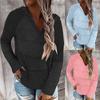 Fashion Women Casual Solid Long Sleeves Hooded Sweater Blouse Tops