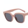 New Arrival Women's Fashion Sunglasses In Pretty Rose Pink, Anti-UV, Retro White Shades, Square Frames, Large Sun Shield
