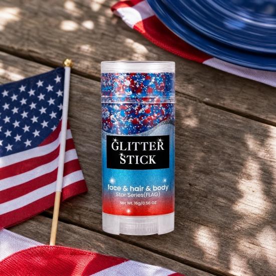 Patriotic Sparkling Ring Pet White 1 Pc