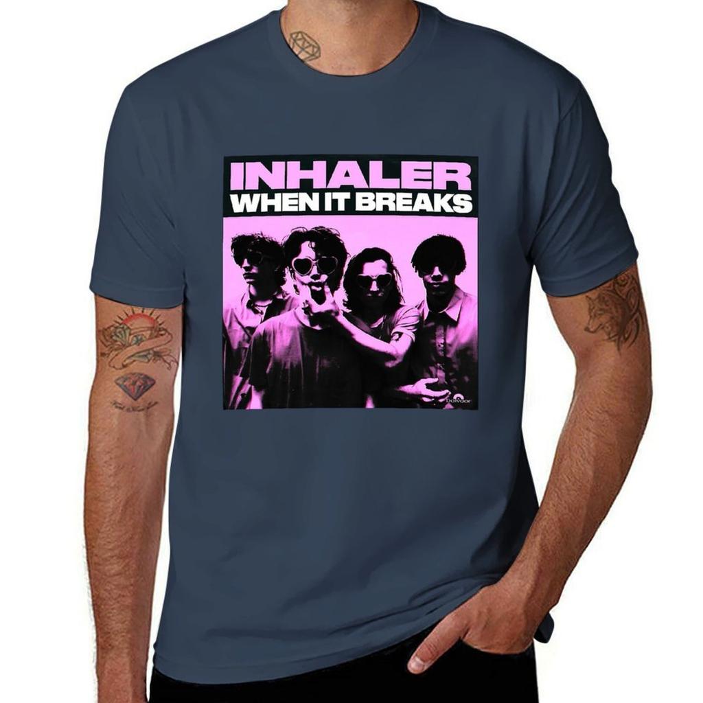 Inhaler When It Breaks Cover TShirt Casual Holiday Short Sleeve Tee