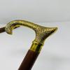 Brass Derby Head Handle Back Wooden Cane Walking Stick Shaft Design