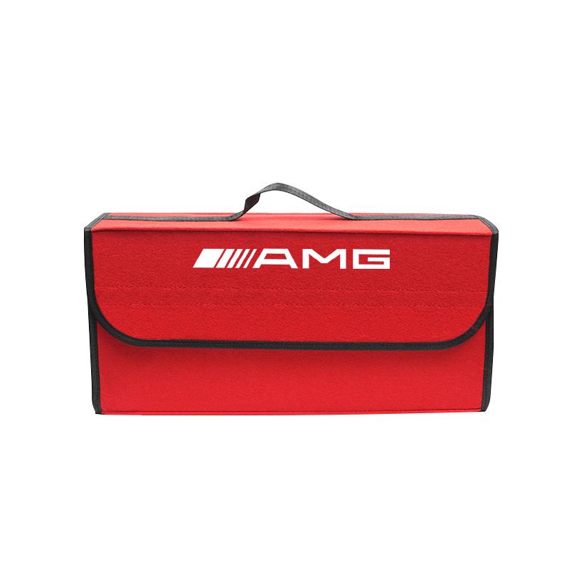 AMG Car Trunk Organizer Box Large Capacity Folding Storage Bag For Mercedes Benz AMG A B C E G W204 C260 E300L A200L GLC300 CLA