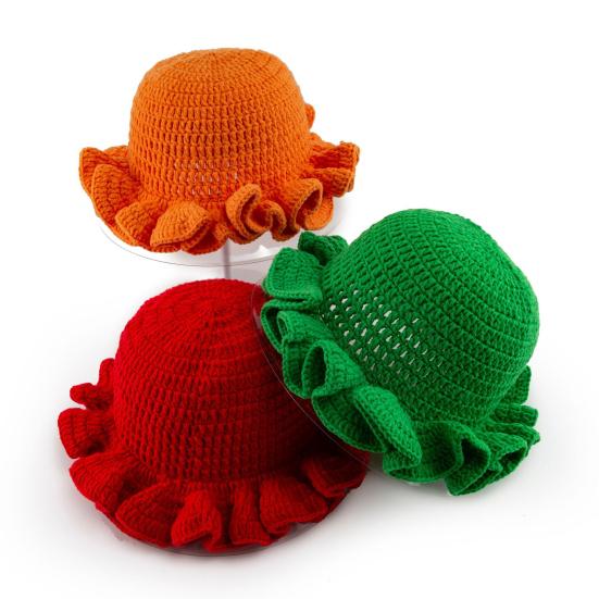 Панама однотонная с оборкой, вязаная шапка, ветрозащитная, теплая, защита от солнца, шляпа для активного отдыха