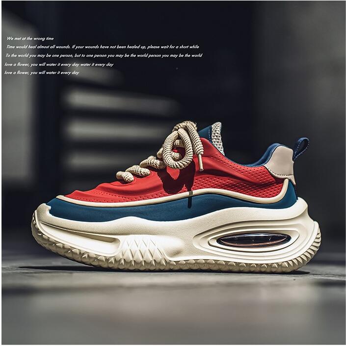 Новые мужские кроссовки на толстой подошве, повседневная спортивная обувь, уличные тренды, увеличивающие рост, туфли на платформе