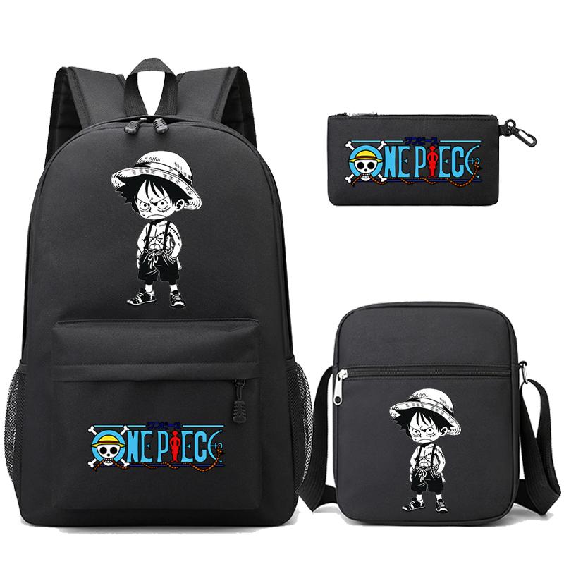 3 шт./компл. аниме цельная сумка большой емкости унисекс рюкзак с наплечной сумкой пенал для студента для девочки мальчика студенческий повседневный рюкзак для отдыха