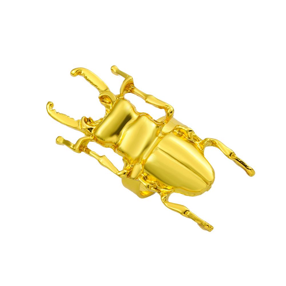 Creative Design Personality Exaggeration Animal Beetle Rings for Women Punk Style Cartoon Insect Rock Men Finger Jewelry Gift