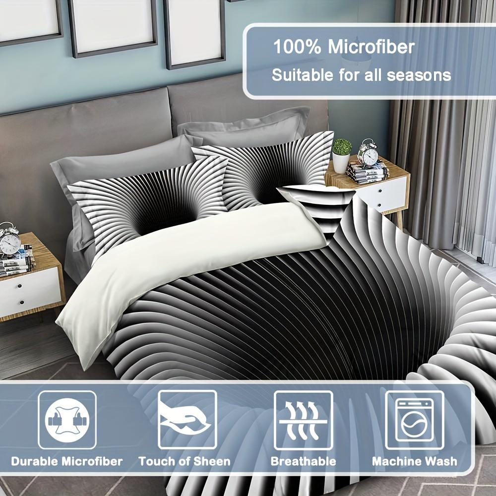 Пододеяльник Комплект постельного белья с принтом Black Hole Мягкий удобный пододеяльник для спальни (1*Пододеяльник + 2*Наволочки)