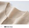 2025 Women's Cashmere Round Neck Cardigan: Solid Color, Loose Knit, Long Sleeve
