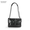 Women's High-Capacity Genuine Leather Crossbody Bag - YSL Style Oil Wax Cowhide with Chain Strap