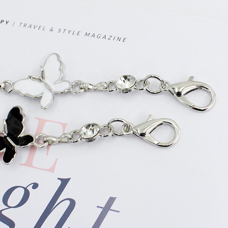 Trendy Butterfly Decoration Metal Chain Belt Adjustable Elegant Slim Thin Body Waist Chain Dress Sweater Pendant Decoration Belt Gift