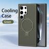 Heat Dissipation Magnetic Stand Phone Case For Samsung S25 S23 S24 Ultra S22 Plus FE Honeycomb Breathable Protector Cover