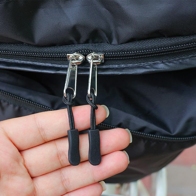 10 Pcs Zipper Pull Puller End Fit Rope Tag Replacement Clip Broken Buckle Fixer Zip Cord Tab Travel Bag Suitcase Tent