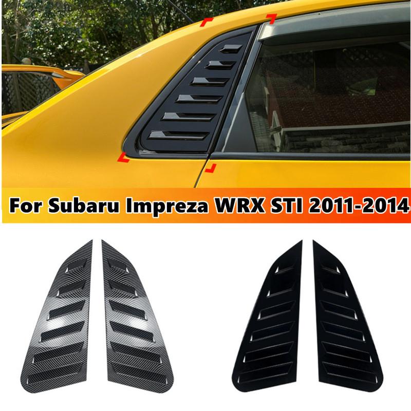 For Subaru Impreza WRX STI 2011-2014 ABS Plastic Rear Window Quarter Louver Cover Side Vent Trim Car Adhesive Accessories