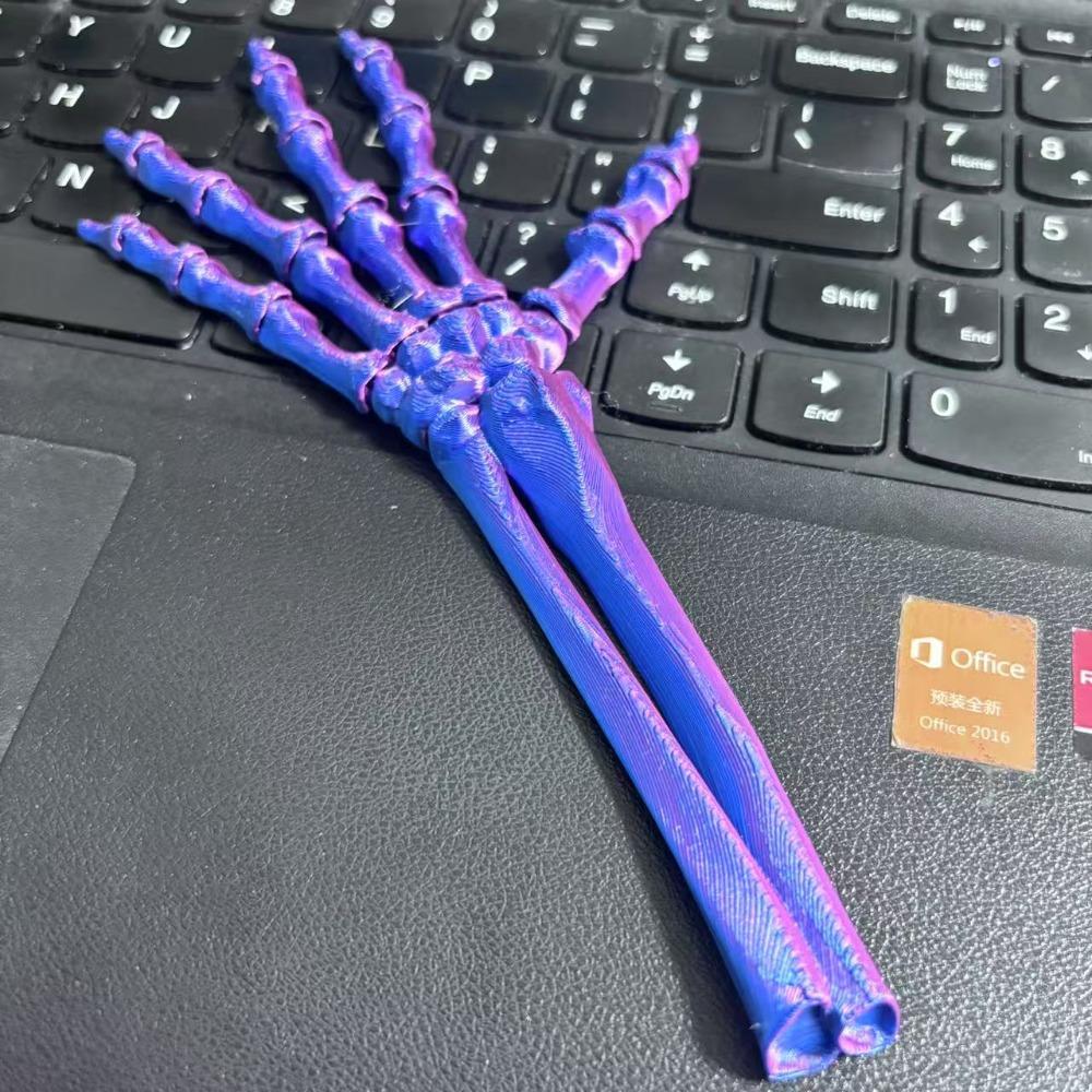 2PCS 7 Colors Simulated Skeleton Palm PLA Halloween Skull Hand Table Ornament