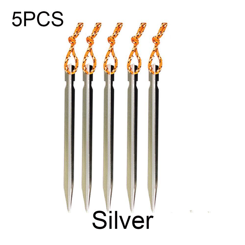 5/10pcs 18cm Ultralight Aluminium Alloy Strong Camping Hiking Tent Peg Stakes Triangular Stake Nail