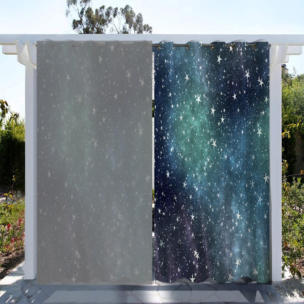 1 шт. Звездное сияние, водонепроницаемая наружная штора, светофильтрующая полиэстеровая садовая драпировка для патио, крыльца, беседки, декора, включающего крючок