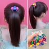 1Pair Cartoon Colorful Ball Hair Rope Rubber Bands Hair Ties Hair Accessories
