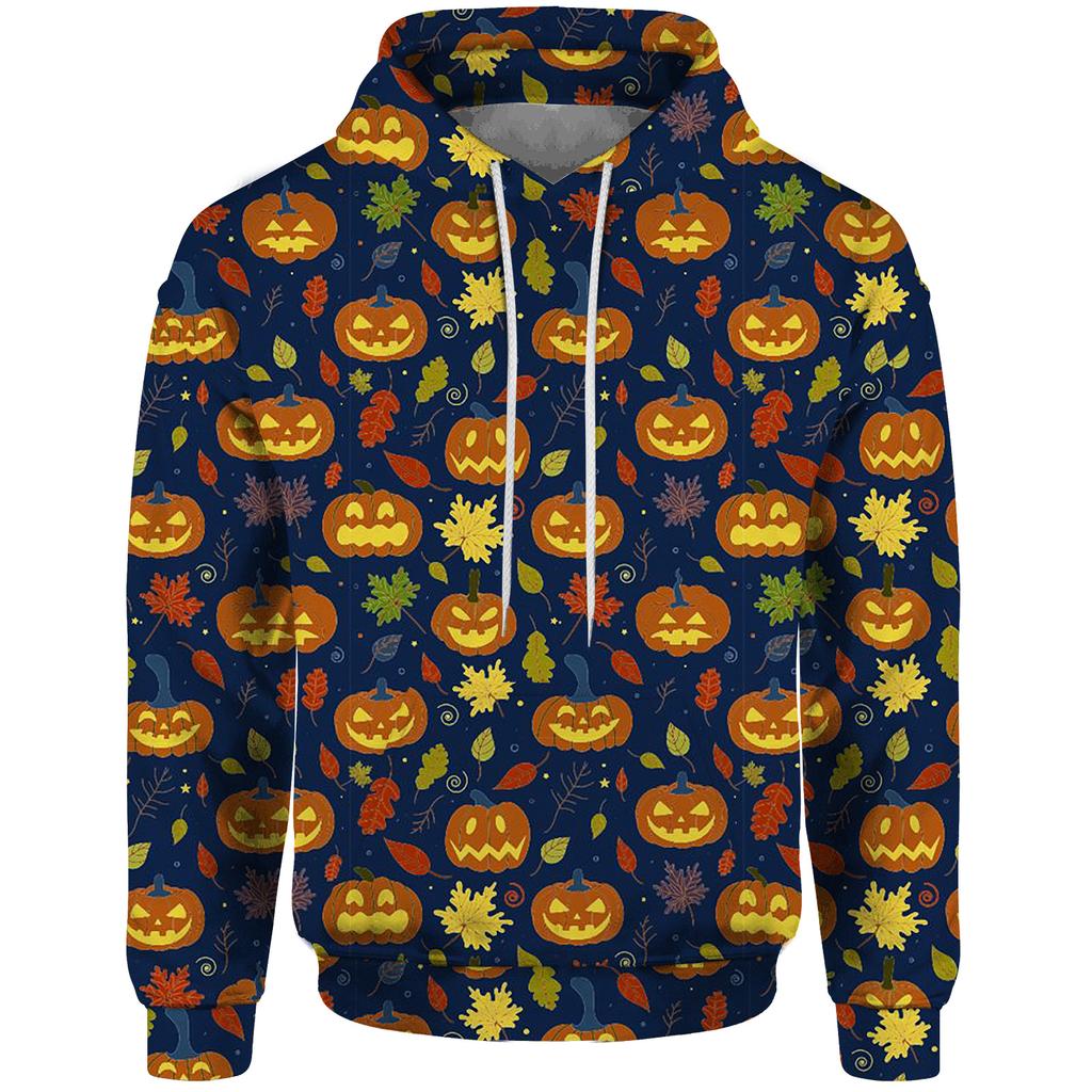 Толстовка Fear Christmas Pumpkin Новинка в категории Толстовки и свитшоты для мужчин без капюшонов Хэллоуин 2024 Призрачные конфеты Y2k Одежда для мужчин