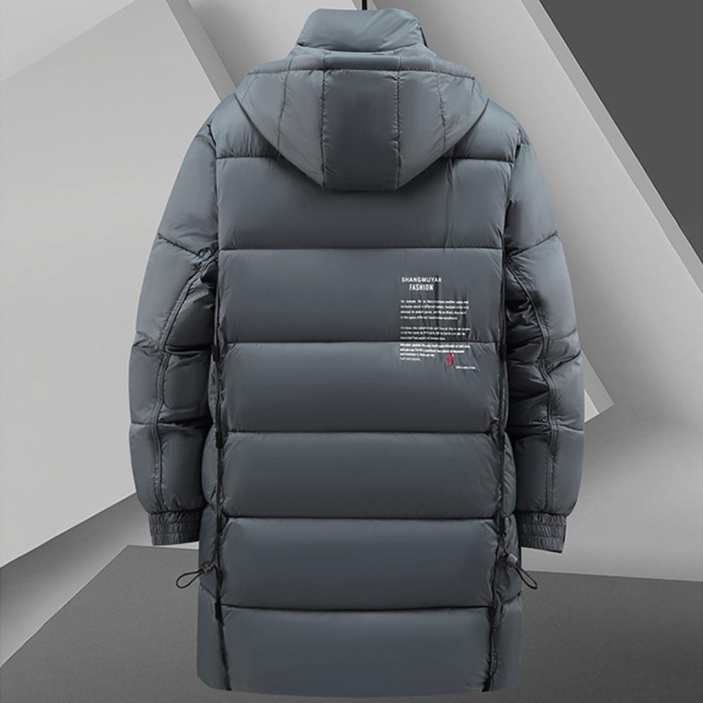 Мужское хлопковое пальто больших размеров средней длины, свободное повседневное толстое хлопковое пальто с капюшоном, 4XL-10XL