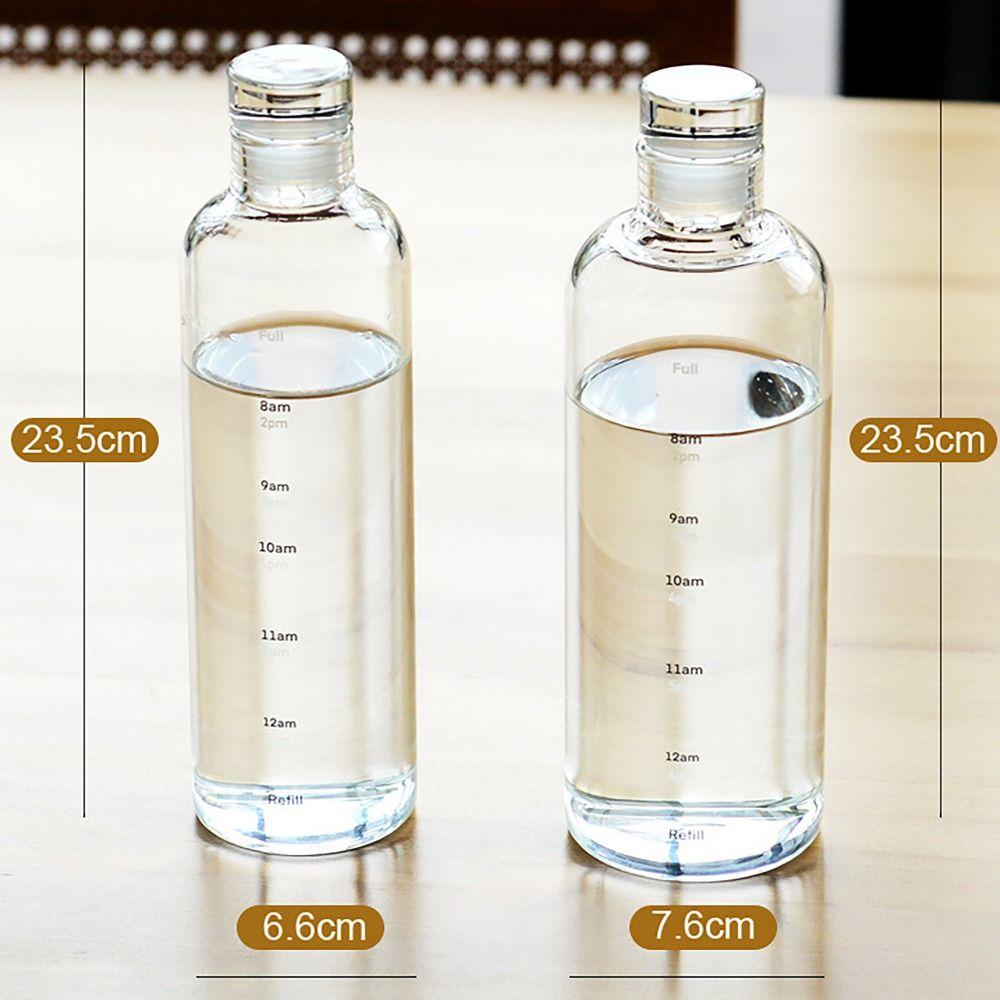 500/750ML Water Bottle Timescale Juice Bottle Aesthetic Tea Coffee Cup  for Student