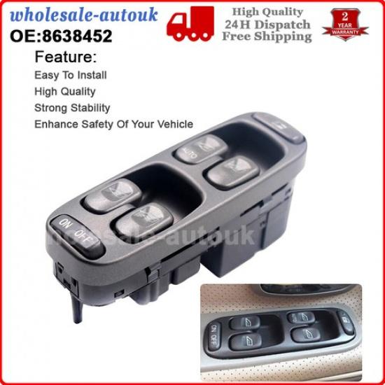 Electric Power Window Master Control Switch For Volvo V70 S70 1998-2000 8638452