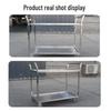 ZISIZ Stainless Steel 2-Tier Restaurant Utility Cart