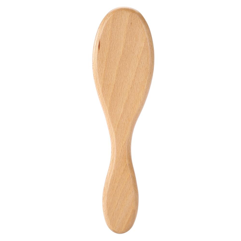 Wooden Handle Oil Head Brush Soft Hair Styling Brush Scalp Grooming Goat Hair Brush  Home Use