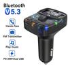 Автомобильный FM-передатчик 30 Вт PD Type C Dual USB Быстрая зарядка в автомобиле Подсветка Bluetooth 5.3 Handsfree MP3-плеер Автомобильный FM-модулятор