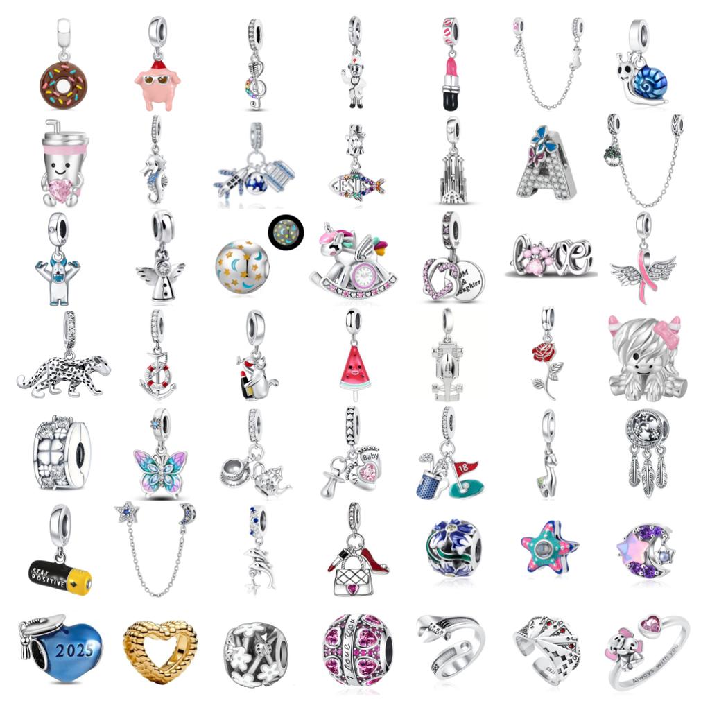 Новые женские украшения Изысканные украшения Шарм Красная роза Гепард Подвеска-бусина Подходит для оригинального браслета Подарок на день рождения Кольца