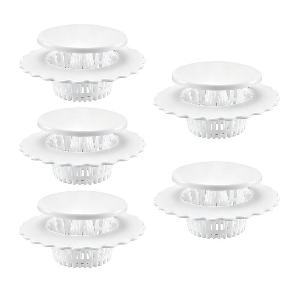 5Pcs Dual Filtration Sink Drain Strainer Quick Drainage Sink Hair Catcher Kitchen Bathroom