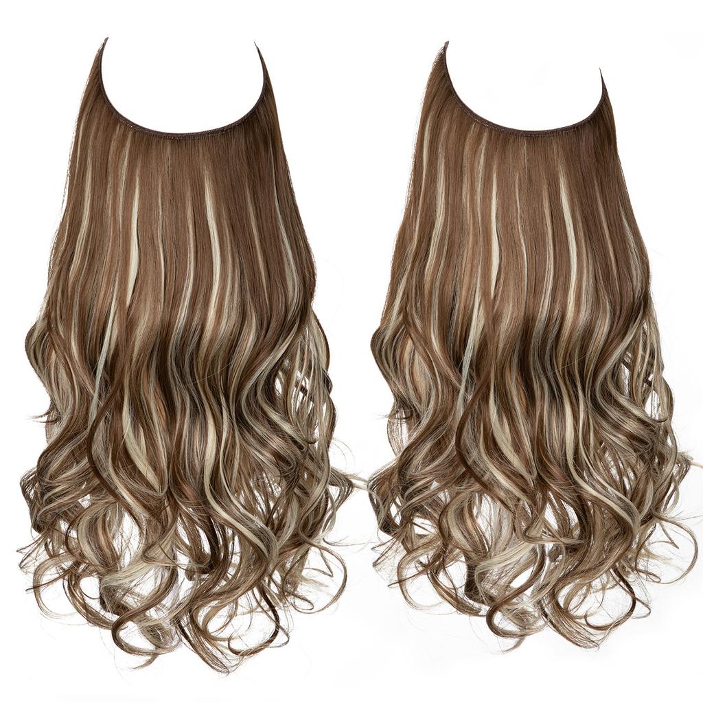 Wigs Have A Large Amount Of Hair, U-Shaped Hair Extensions, Women'S Fishing Line Wigs, Invisible Natural Long Curly Hair