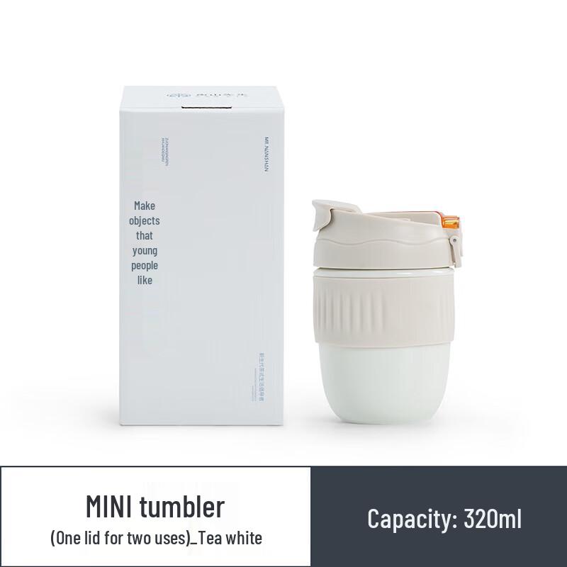 Nanshan Mr. Mini Portable Ceramic Cup with Dual-Use Lid