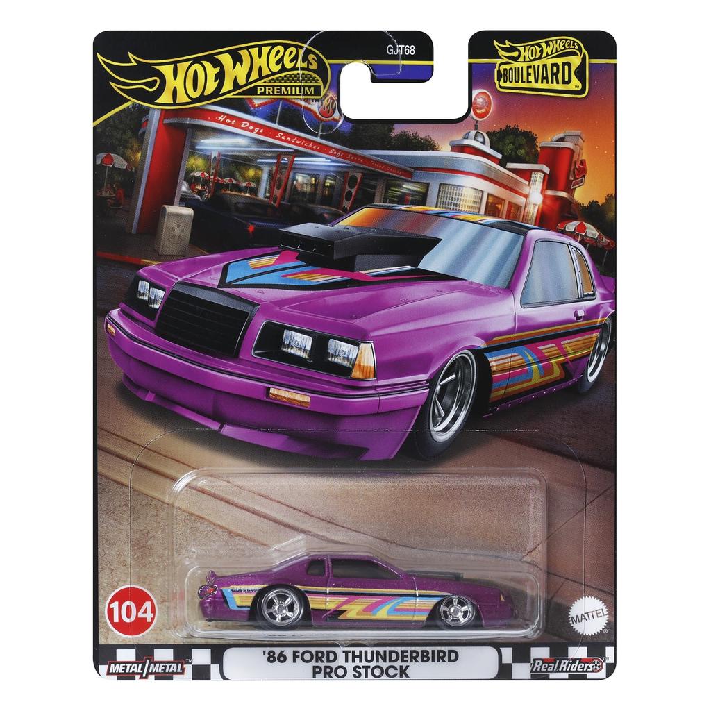Hot Wheels Boulevard Ford Thunderbird Pro Stock Vehicle игрушечная мини-машинка от 3 лет и старше фиолетовый HRT72 '86