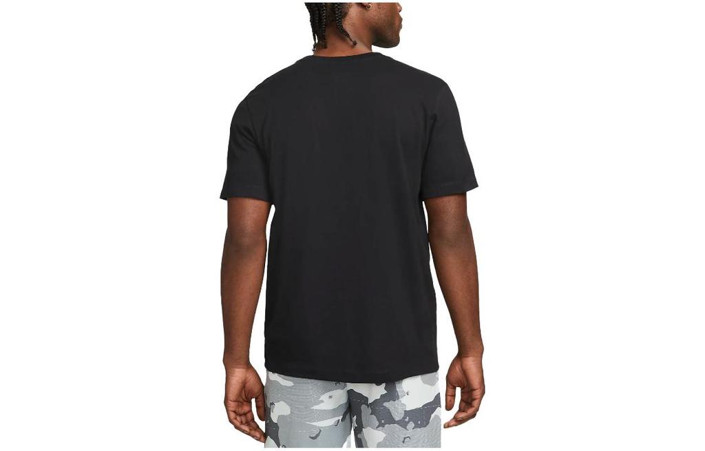 Nike T Shirts Men's Black Crew Neck Moderate Straight Fit DM5669-010