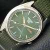AUTOMATIC 7009A VINTAGE SEIKO 5 JAPAN MENS GREEN COLOR DIAL WATCH A701521-5 R206b-a701521