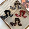 2/4 шт. Минималистичные волнообразные заколки-крабы для волос для женщин, девушек, желе, леопардовый принт, держатель для хвостика, заколки для волос, аксессуары для волос