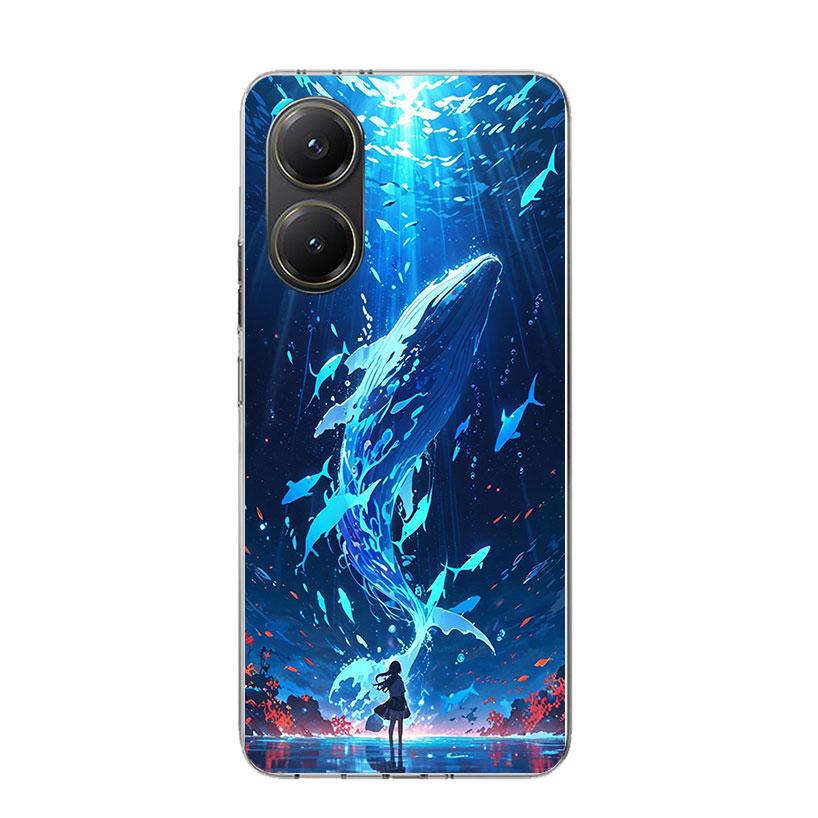 Humpback Whale Sea Giant Phone Case For Xiaomi Poco X7 X6 X5 Pro F7 Ultra Redmi 15C 15 13 13C 12 12C 10 10A 10C 9 9A 9C 9T Cover