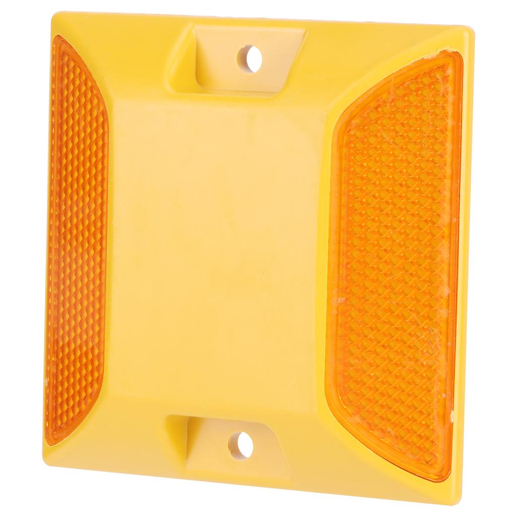 6PCS Double Yellow Plastic Road Reflectors Street Pavement Driveway Stud Markers