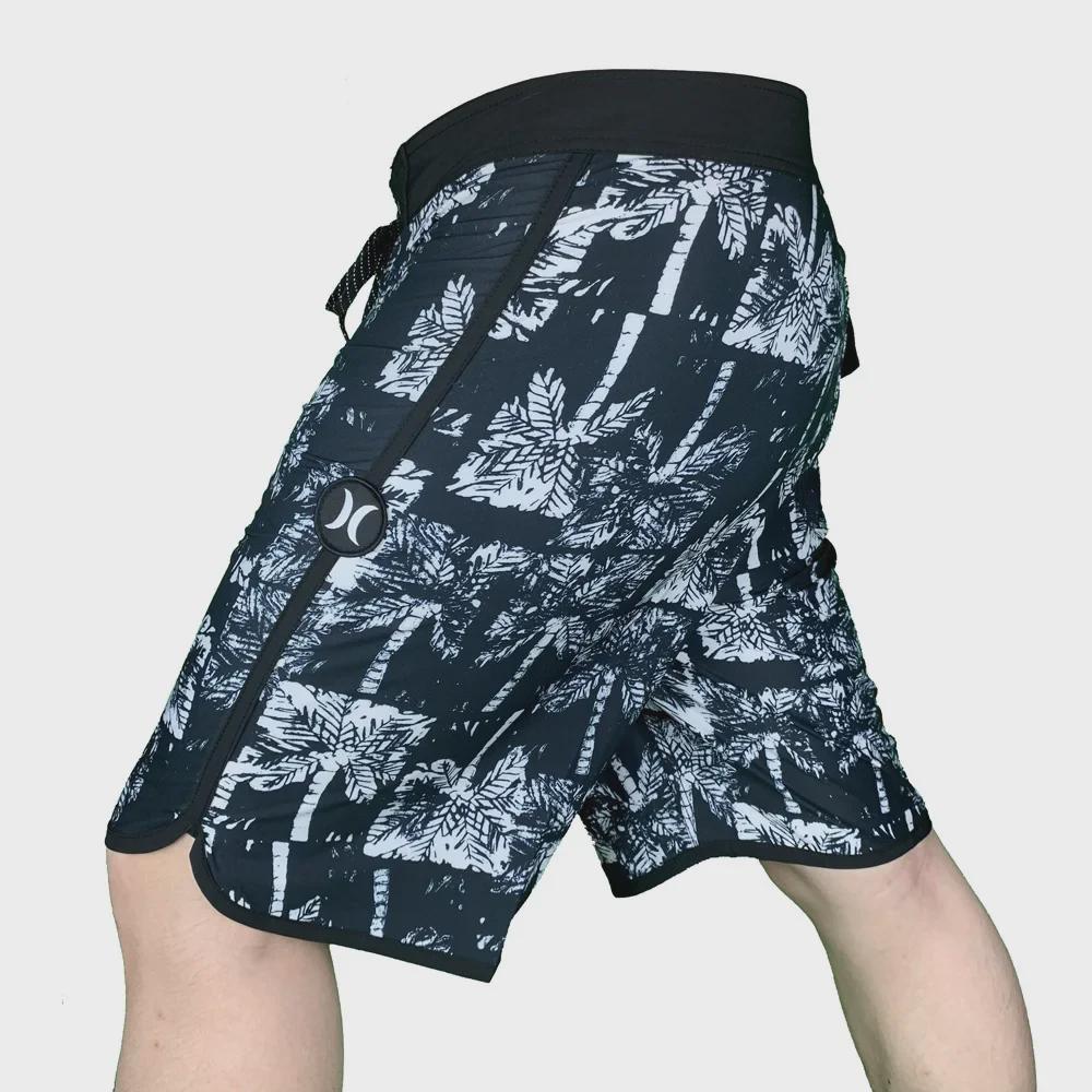 Мужские быстросохнущие шорты для серфинга с 4-сторонним плетением - лето 2024 г., повседневная пляжная одежда