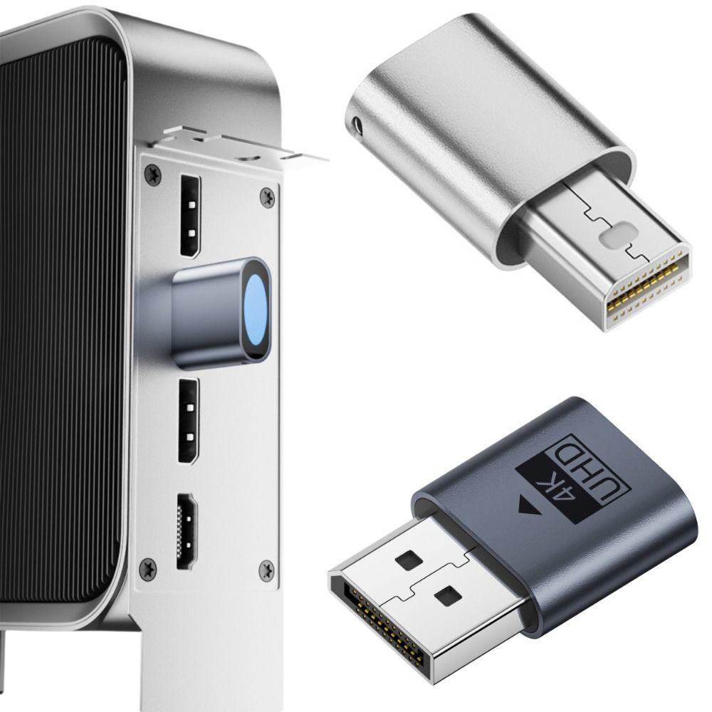 4K UHD DP Заглушка-эмулятор дисплея 1080P 60 Гц Plug and Play Виртуальный эмулятор дисплея Световой индикатор Фиктивная нагрузка Адаптер для работы без монитора