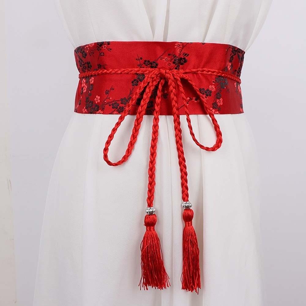 Embroidered Embroidery Corset Wide Style Ethnic Girdle Hanfu Waistband  Kimono Match