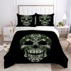 3D Skull Printing Duvet Cover Set Twin Size Microfiber Bedding Set Fashion High Ranking Cool Bedroom Decor