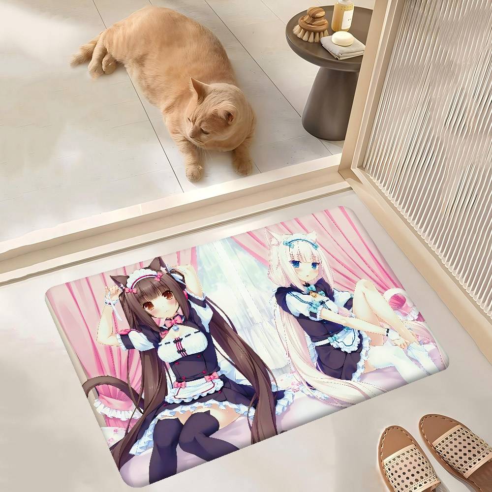 Nekopara Anime Room Mats Retro Multiple Choice Living Room Kitchen Rug Non-Slip Welcome Rug