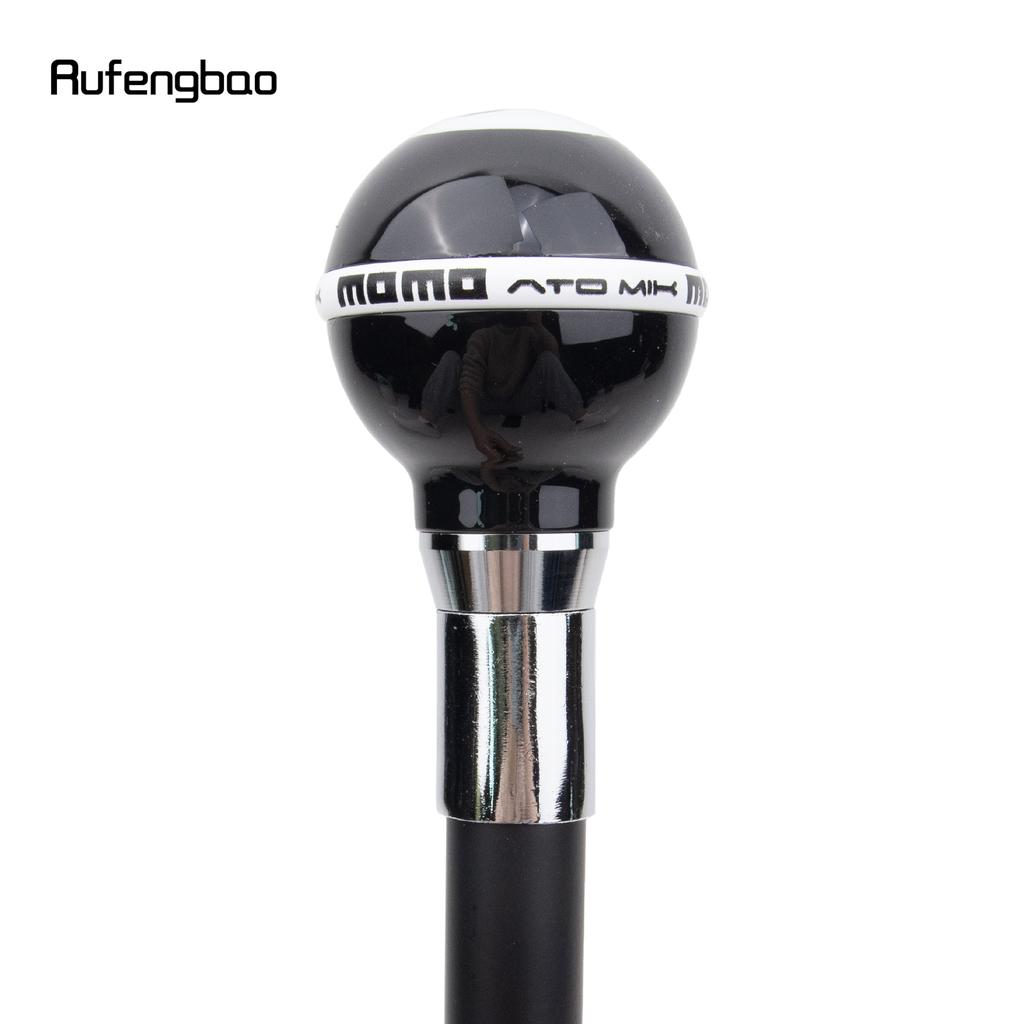 Трость для ходьбы в виде черного, белого и серебряного шара, модная декоративная трость для джентльмена, элегантная трость для косплея, посох 92 см