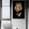 Африканский лев в темноте, настенные постеры и принты, животные, холст, картины, натюрморт, декор для дома