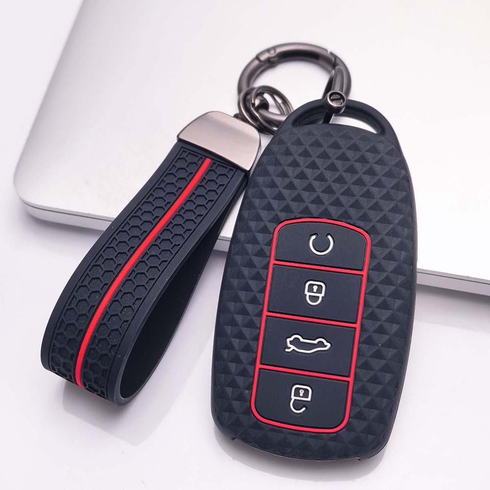 Чехол для брелока Chery Tiggo с брелоком, защита от царапин, ударопрочная защита, мягкая текстура для удобного захвата, отзывчивые кнопки, пылезащитный чехол